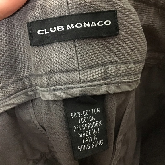 Club Monaco Gray Cotton Blend Pants - Picture 5 of 6